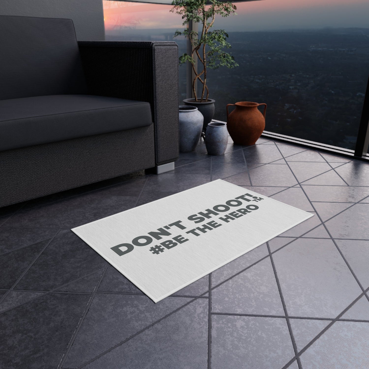 DON'T SHOOT! #BE THE HERO™ Porch Rugs & Doormats