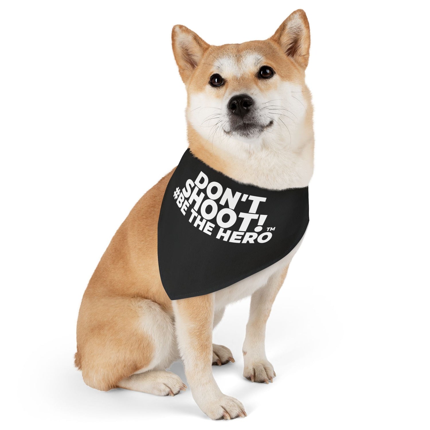 DON'T SHOOT! #BE THE HERO™ Pet Bandanas & Tags