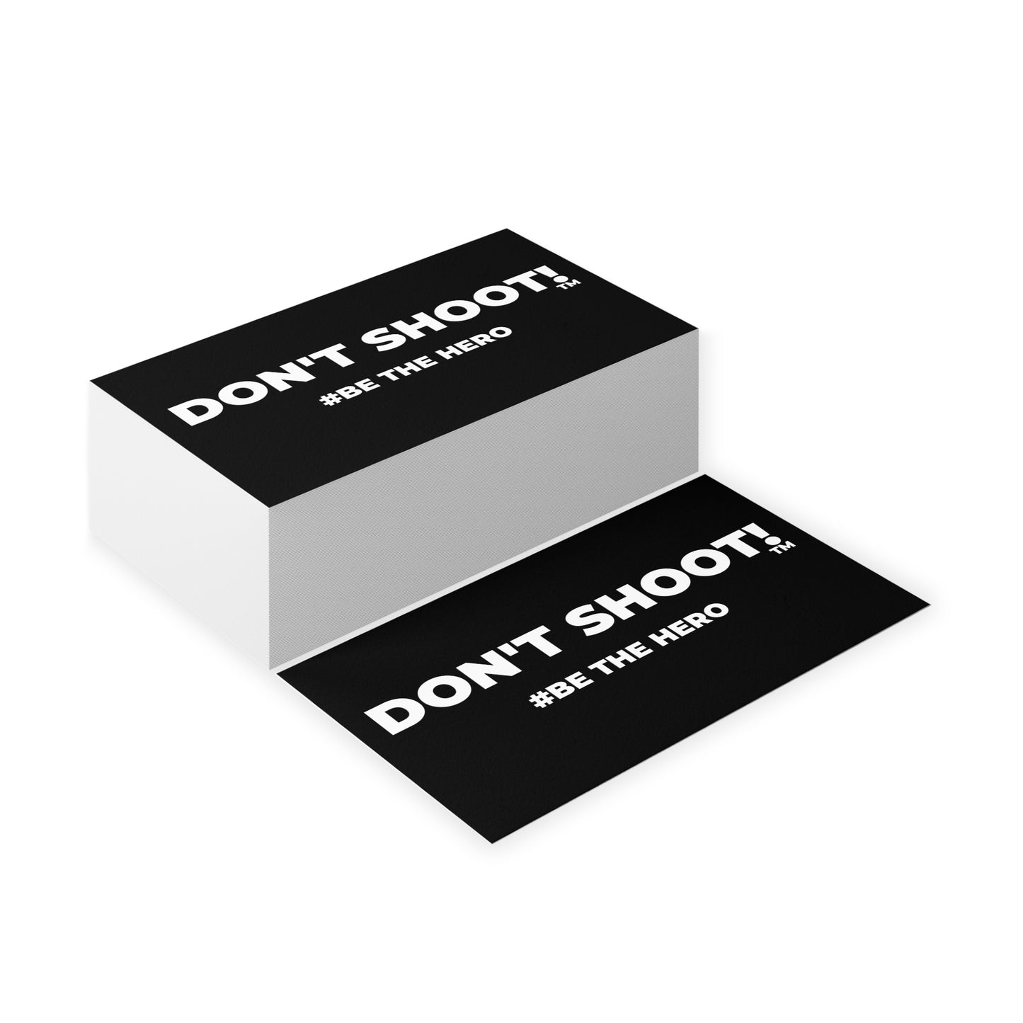 DON'T SHOOT! #BE THE HERO™ BUSINESS CARDS WORLDWIDE
