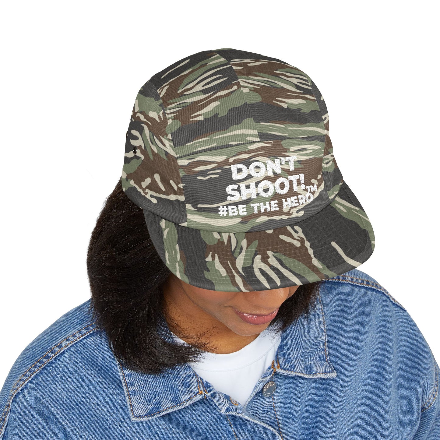 DON'T SHOOT! #BE THE HERO™ 5 PANEL CAP WORLDWIDE SHIPPING