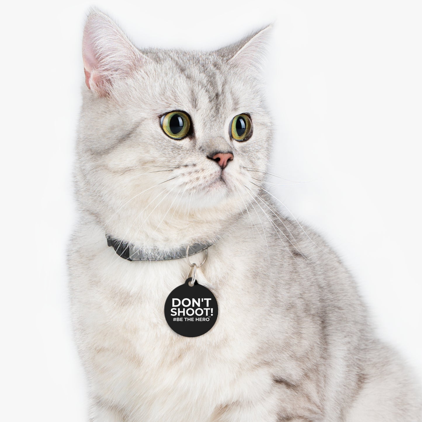 DON'T SHOOT! #BE THE HERO™ PET ID TAGS WORLDWIDE SHIPPING